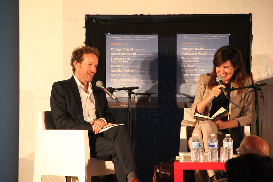 Margot Vanderstraeten interviewt Stephan Enter - 18 augustus 2015 - foto: Raf Bergans