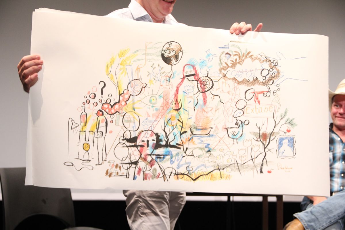 Een gesprek in illustratievorm - door Sebastiaan Van Doninck - 25 augustus 2019 - foto: Raf Bergans