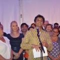 Neel Mukherjee vol lof over koor en publiek en Genk en België - 30 augustus 2016 - foto: Jan Colla