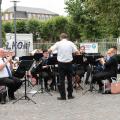 De Fanfare Sint-Christina uit Brustem zorgde voor een swingende en vrolijke ontvangst - 11 augustus 2019 - foto: Liesbeth Collin